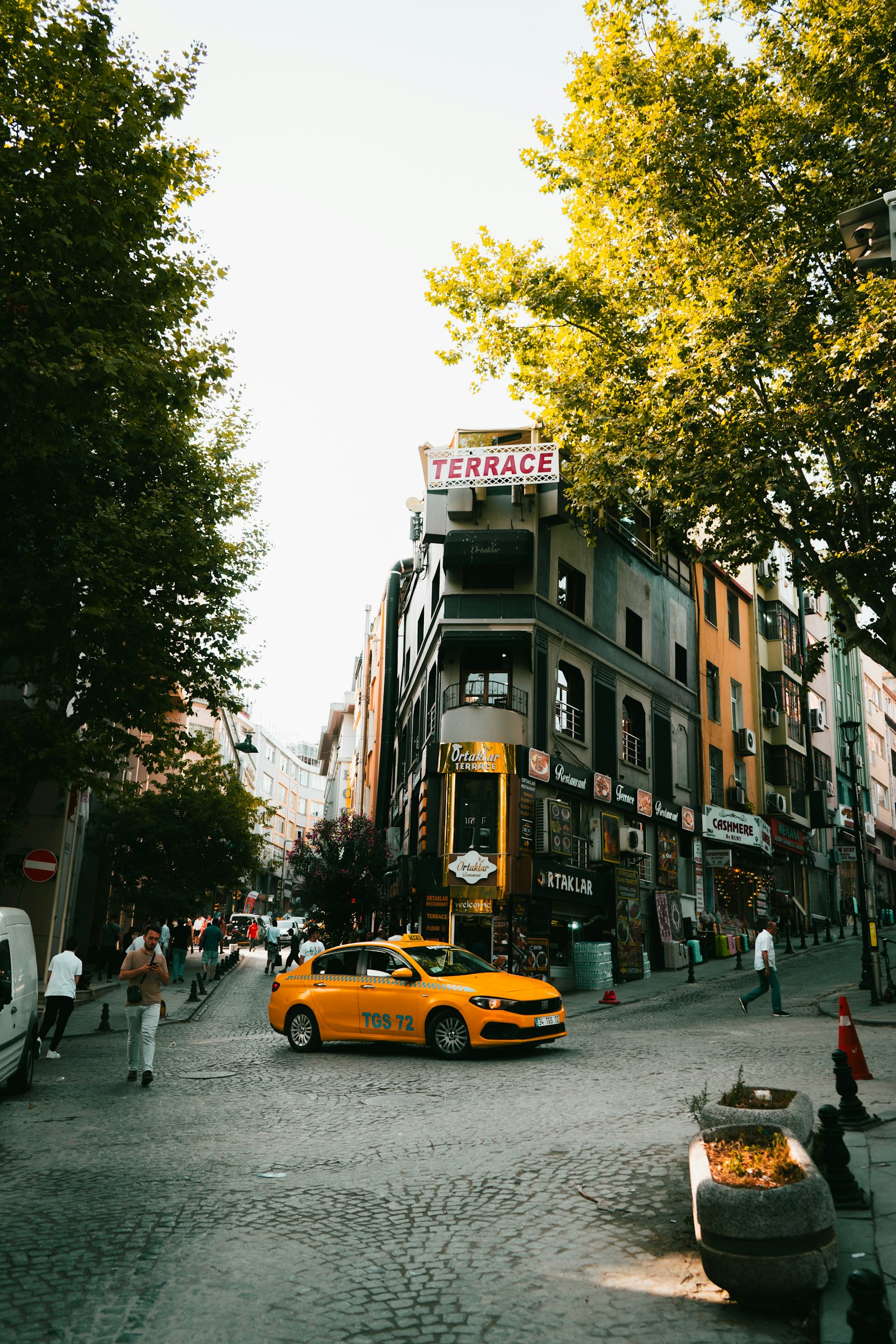 Yellow taxis in Istanbul